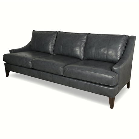 Ethan Allen® Emerson Leather Three-Seat Sofa