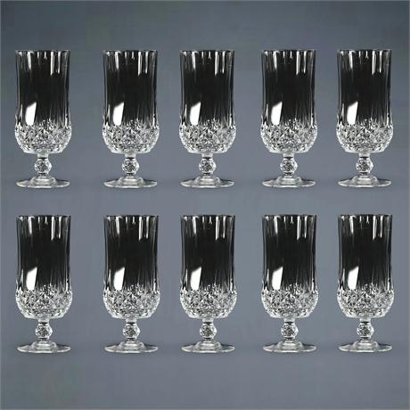 (10) Cristal D'Arques "Longchamp" Collection Iced Tea Glasses