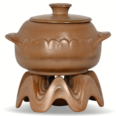 Frankoma Lazy Bones Cinnamon Tureen with Stand