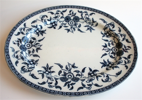 Large Blue on White Porcelain Platter