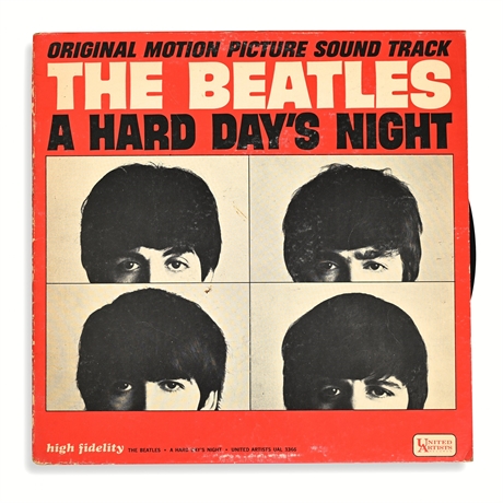 The Beatles "A Hard Day's Night" 1964 United Artists Mono LP — UAL 3366
