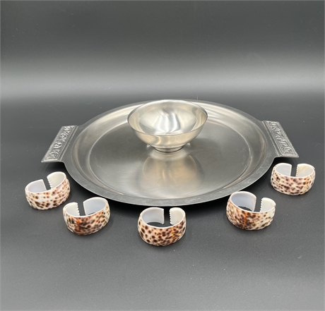 SERVING PLATTER AND BOWL