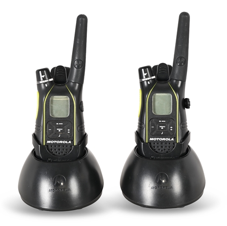 Motorola SX700R Two-Way Radios with Chargers, Clips & Accessories