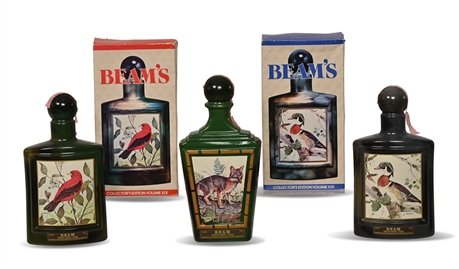 Vintage Jim Beam Wildlife Decanters