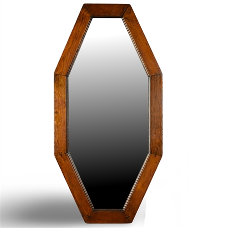 Wood Framed Octagonal Mirror