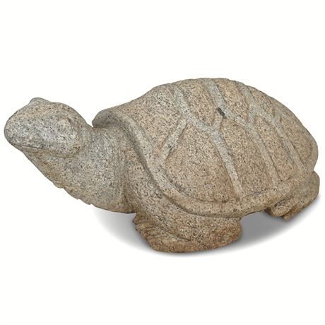 35 lbs Carved Stone Turtle