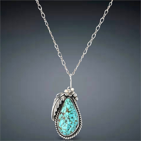 Ben S. Sterling Turquoise Necklace