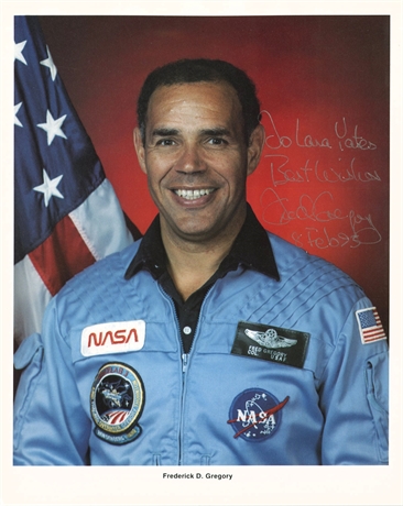 Frederick D. Gregory Signed NASA Portrait — First African American to Command