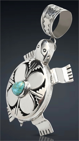 Bennie Ration Navajo Turtle Pendant/Brooch