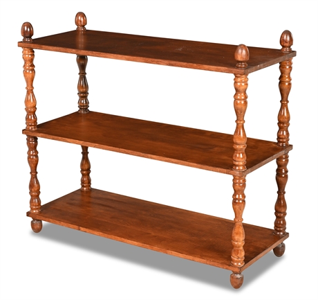 Solid Wood 3-Tier Open Bookcase