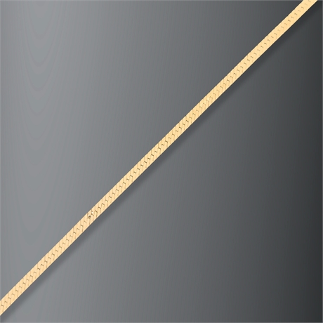 14K Gold 3mm Herringbone Chain Necklace – 18.75" & 9.2g