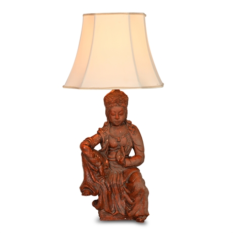 Vintage Guan Yin Lamp