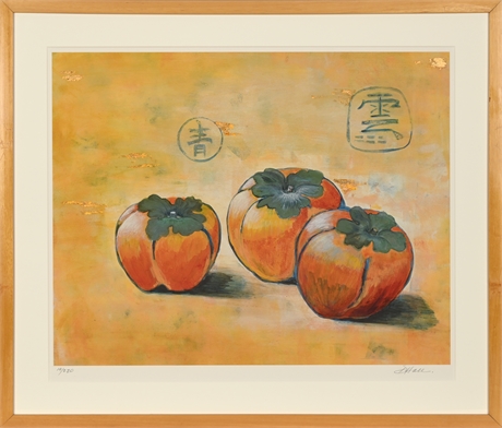 Diane Hall 'The Golden Lake Persimmons' Limited Edition Print