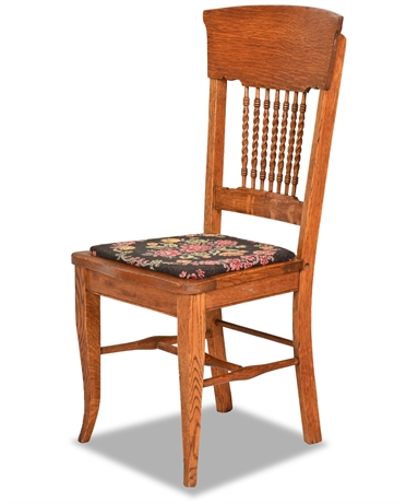 Antique Barley Twist Oak Chair